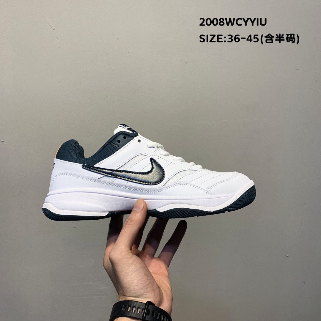 2020 Men Nike Court Lite II White Silver Blue Shoes